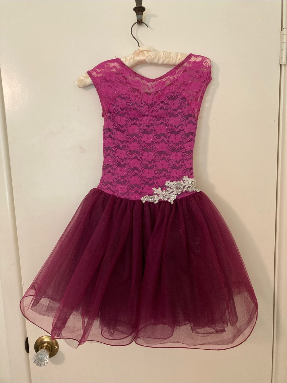 Weissman Magenta Lace Bodice with Deep Berry Tulle Skirt Costume